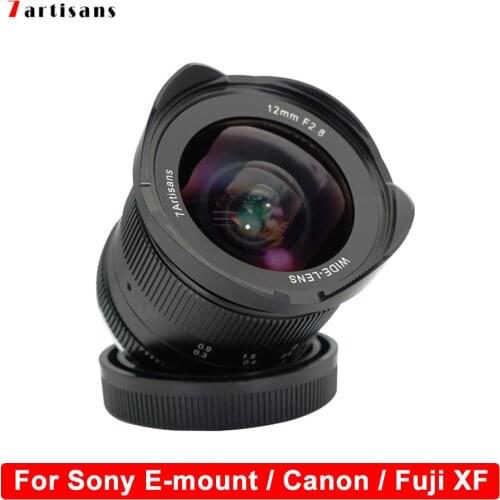7artisans 12mm f2.8 Ultra Wide Angle Lens for Sony E-mount APS-C Mirrorless Cameras A6500 A6300 A7 Manual Focus Prime Fixed Lens