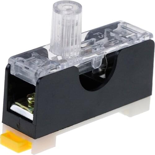 High Quality FS101 10A 6*30mm Fuse Socket With Indicator Light DIN RAIL Mounted Fuse