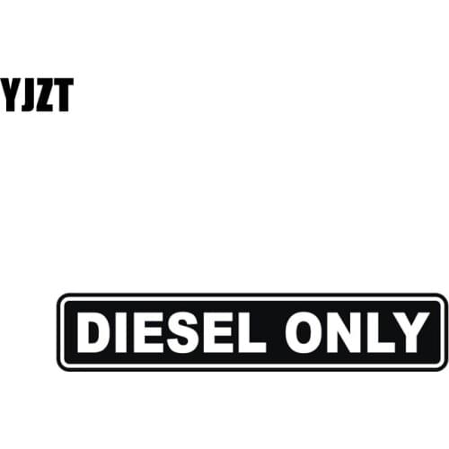 YJZT 12X2.4CM DIESEL ONLY Originality Letters Vinyl Decals Black/Silver Car Sticker Car-styling S8-0845