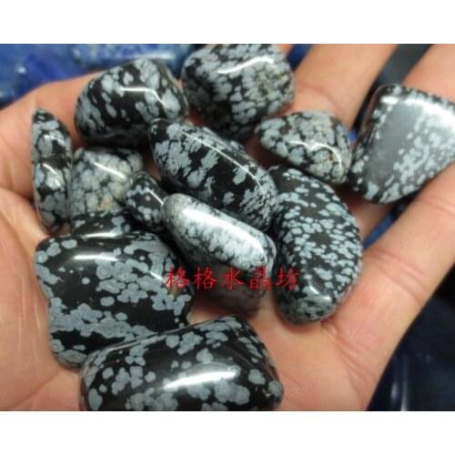 200g/lot free shipping Natural snowflake obsidian gravel alabaster gravel fish tank crystal pillow wholesale