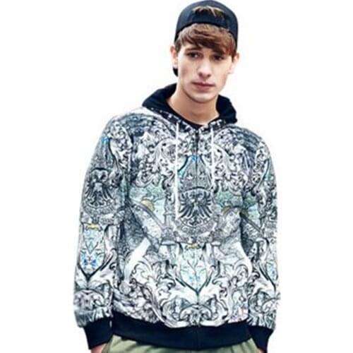 2017 Hot Sale Mens Sweatshirt 3d Print Floral Vintage Medusa Pullover Hoodies Hiphop Long Sleeve Tops Clothes For Men/women T557