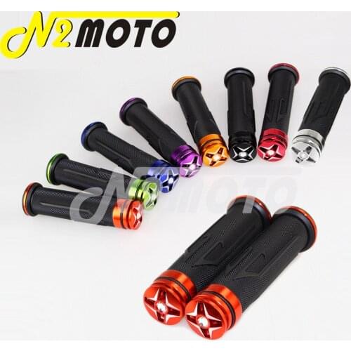 22mm 7/8" Motorcycle CNC Aluminum Handlebar Grips For Suzuki Kawasaki Yamaha Honda BMW Scooter Street Bike Cycling Handlebar
