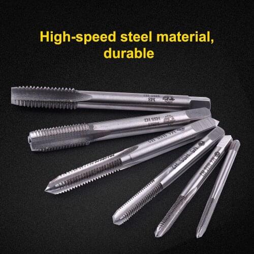 6PCS M3,M4,M5,M6,M8 HSS Metric Right Hand Thread Tap Screw Tap 0.5mm-1.25mm PitchPlug Hand Tap Hand Tools