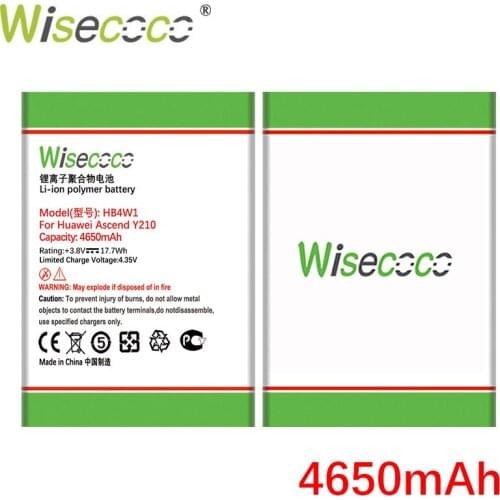 Wisecoco HB4W1 4650mAh New High quality Battery For Huawei G510 T8951 U8951d C8951 C8813 C8813D Y210 Y210C G520 Mobile Phone