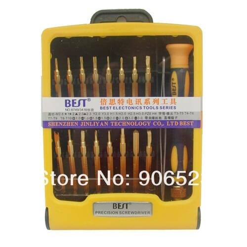 Free shipping 34 in 1 Multi-purpose Profession Screwdriver kit Repair Tool Set for Games Console XBOX360 PS3