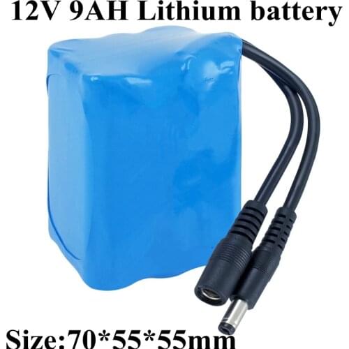 Maintenance Free Lithium Ion 12V 9AH Battery 18650 12v 9000mah +1A Chrager for Replacement 360W 300W 12V UPS Fire Alarm