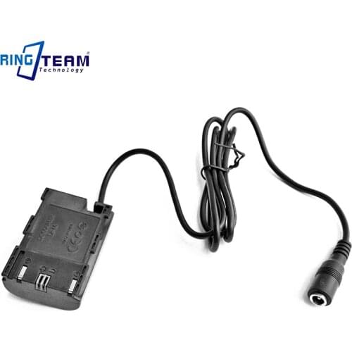 LP-E6 Dummy Battery DC Coupler ACK-E6 DR-E6 DRE6 Power Connector for Canon EOS 5D Mark II III 5D2 5D3 6D 7D 7D2 60D SLR Camera