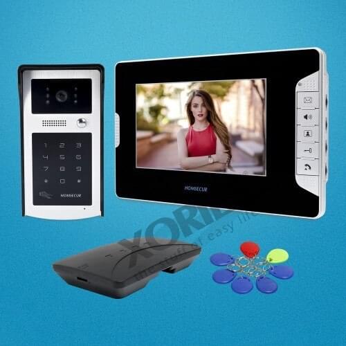 HOMSECUR 7" Wired WIFI Video Door Intercom System with Mute Mode for Home Security XC004-S+XM703-B