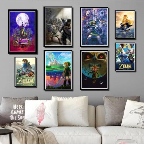 Perfect JL Zelda legend Hot Video Game Art Painting Poster Home Decor wall stickers