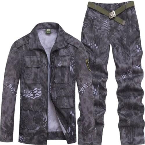 Men Outdoor Military Tactical Camo Suits Breathable Wear Resistant Quick Dry Shirts Climbing Hunting Training Army Tops Pants
