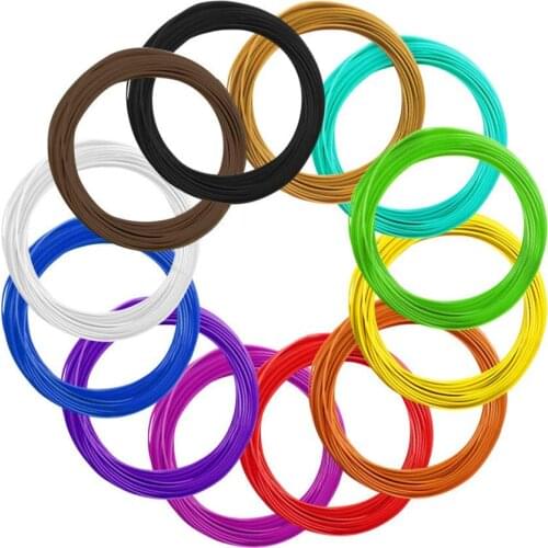 3D Printing Material 3m x 12 colors 3D Pen Filament PLA 1.75mm Plastic Refill For 3D Impresora Drawing Printer Pen Pencil
