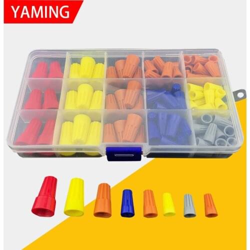 102pcs Spiral Wire Pressing Cap Connection P1 P2 P3 P4 P6 Wiring Quick Connector Splice Terminal Boxed