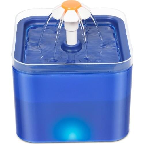 2L Electric Pet Dog Cat Water Fountain Bowl Automatic Water Feeder Drinking Dispenser Container Quiet LED Light Level Display