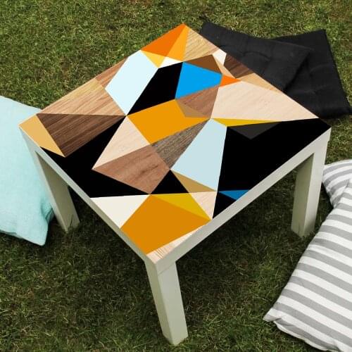 3D Triangle Mosaic Self Adhesive Tablecloth For Kitchen Restaurant Waterproof Table Contact Paper DIY Furniture Renew Stickers