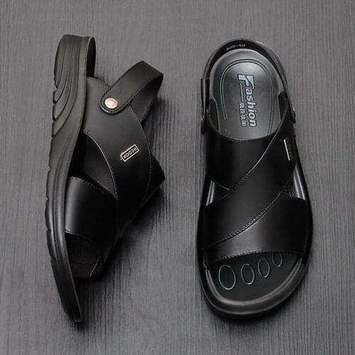 Leather Sandals Mens Summer Sandals Large Size Mens Casual Sandals Mens Leather Mens Shoes Mens Beach Shoes Slippers