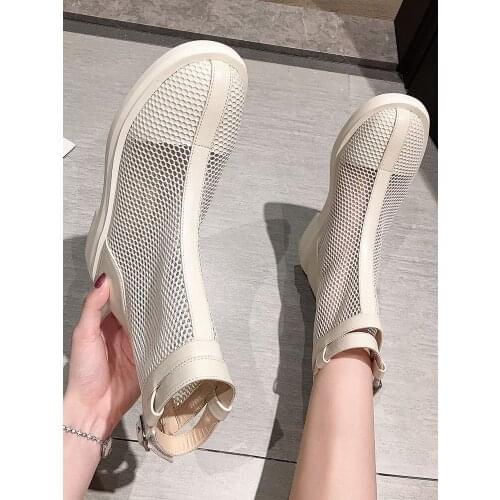 Boots 2020 new fashion casual mesh yarn boots breathable boots