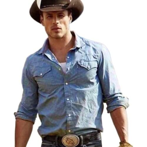 SCSTRONGER Mens Denim Shirts