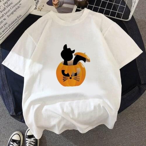 Summer New 90s Halloween Printed Women T Shirt Ladies Casual Graphic Short Sleeve T shirt O Neck Top Tee Shirts Clothing