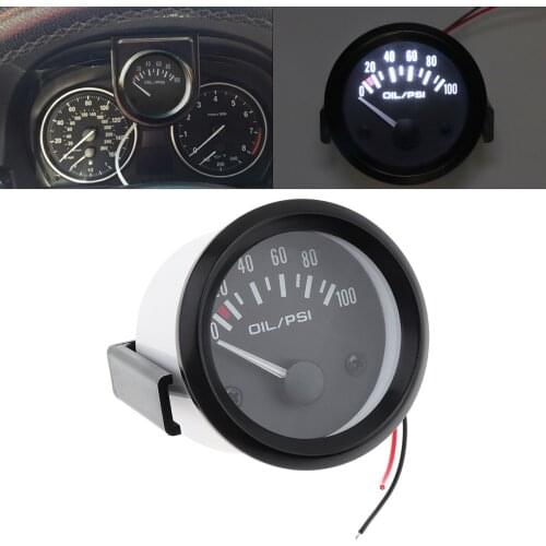 2" 52MM 12V 0-100PSI Universal Colorful LED Digital Oil Press Pressure PSI Gauge with Oil Pressure Sensor