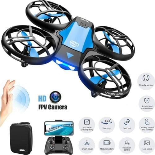 V8 New Mini Drone 4K HD Camera WiFi Fpv Air Pressure Height Maintain Foldable Quadcopter RC Dron Toy Gift