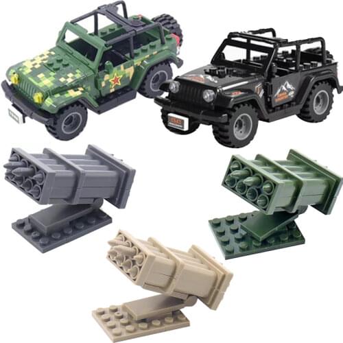 Military ww2 Figures Rocket Launcher Missile Gun Building Blocks Army Soldier Equipment Moc Weapons Accessories Bricks kids Toys