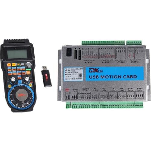 WHB04B-4+MK4-V XHC 4 Axis Wireless USB MACH3 MPG and 4axis mach3 motion control card for cnc machine