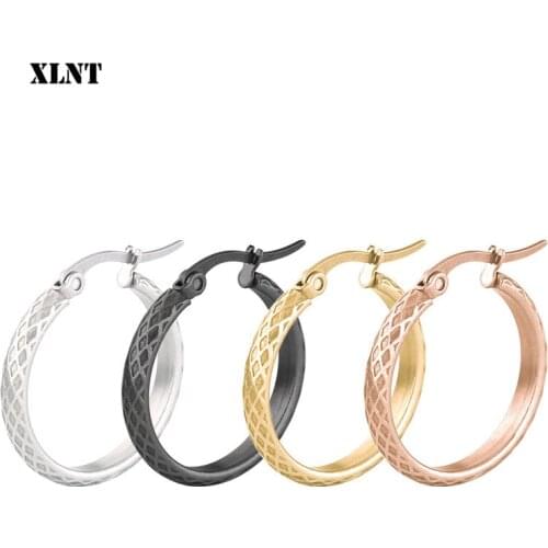 XLNT small hoop earring for women gold hoop earrings mini silver hoop circle tiny Stainless hoop earrings women accessories gift