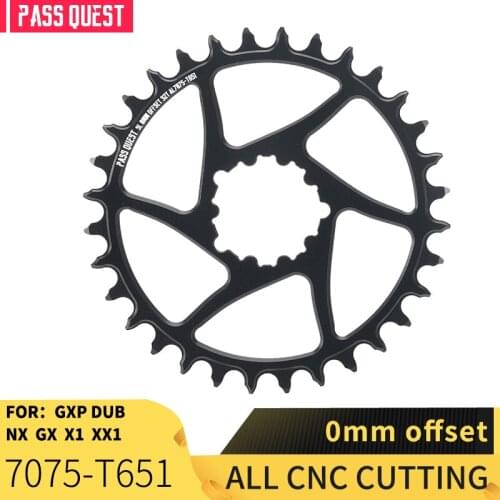 PASS QUEST GXP Gear Plate 0mm Offset Round Narrow Wide Chainring Crankset MTB Mountain Bike Chain Wheel Bicycle 30-42T