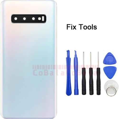 1Pcs Original Back Glass Housing For Samsung Galaxy S10 G973、 S10 Plus G975 、S10E G970 Battery Cover Rear Door Panel