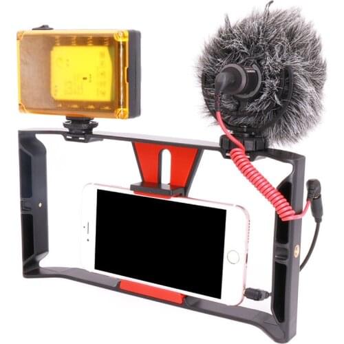 HOT!1PCS Phone Video Camera Cage Handheld Stabilizer Film Making Rig For Smart Hand Grip Bracket Mobile