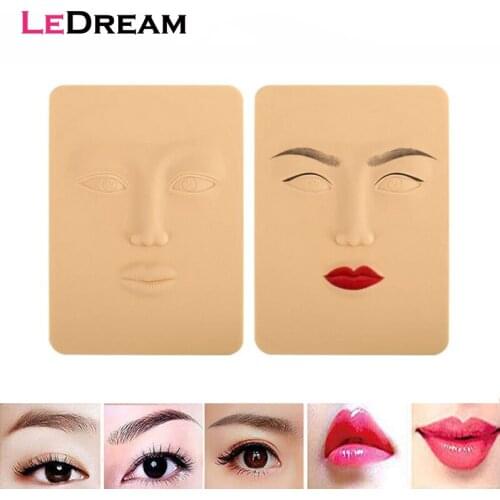 10pcs/lot 3D Silicone Permanent Makeup Tattoo Training Practice Fake False Skin Face For Microblading Tattoo Machine Beginner