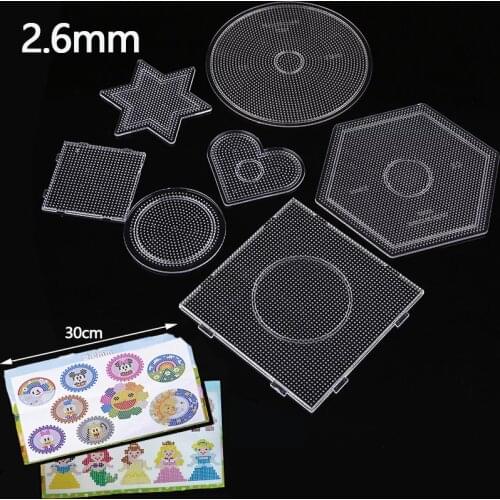 2.6mm Mini Hama Beads template Toy DIY perler tool Beads Educational Tangram Jigsaw Puzzle Iron beads tool Free shipping