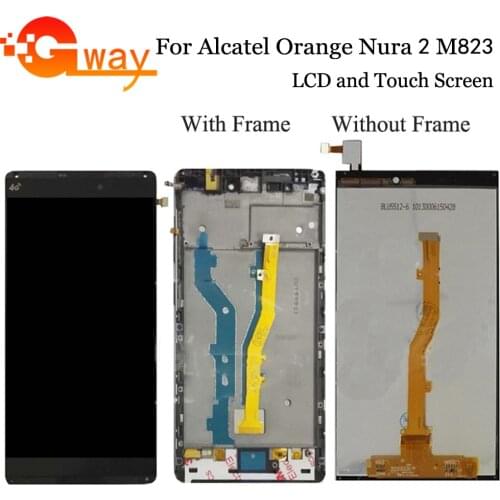 5.5" for Alcatel Orange Nura2 M823 LCD Display + Touch Digitizer Screen Full Assembly For Orange Nura 2 M823 N1 MAX Cell Phone