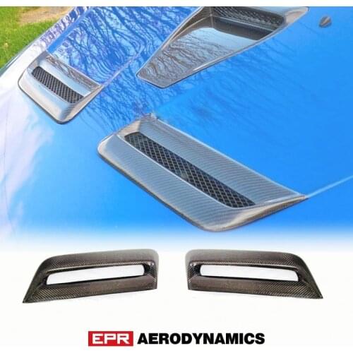 Car-styling For Mitsubishi Evolution EVO 10 Carbon Fiber H2 Style Hood Vent (Single Vents, CS Style)