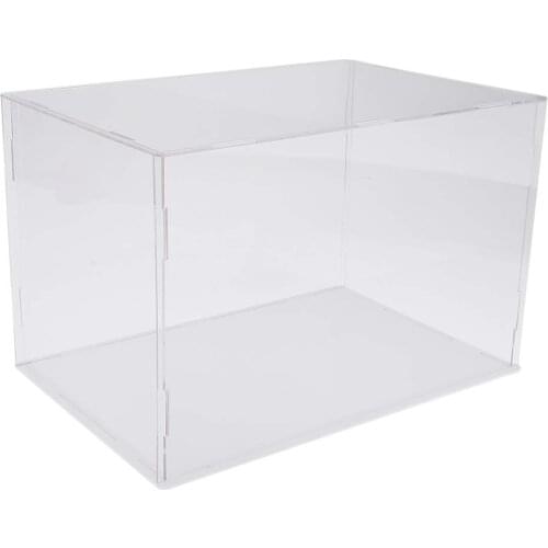 30x20x20cm Transparent Showcase Acrylic Display Case Show Box Dustproof for Plane Car Boat Model,Action Figures, Doll Toy