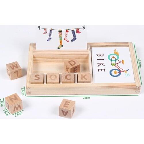 Wooden Digital Shape Numbers Letters Montessori Blocks Education Toy Words Spelling Math Teaching Early Education Toys Matc X6T0