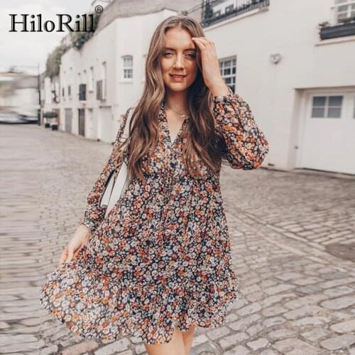 HiloRill Long Sleeve Summer Dresses