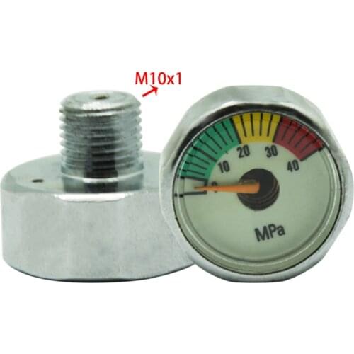 SPUNKY 2pcs/lot M10x1 Thread 40 MPa Paintball Micro Pressure Gauge High Pressure Mini Gauge