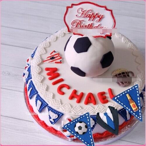 Creative Flags Football Games Fondant Cake Mold Silicone Baking Cookies Food Chocolate DIY Tools A507