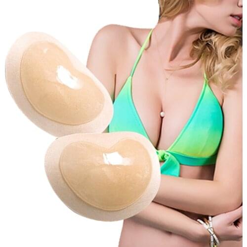 Hot! Inserts Breast Pads Silicone Self-Adhesive Bra Inserts Breast Enhancer Shaper Push up Bra Pads bikini padding inserts