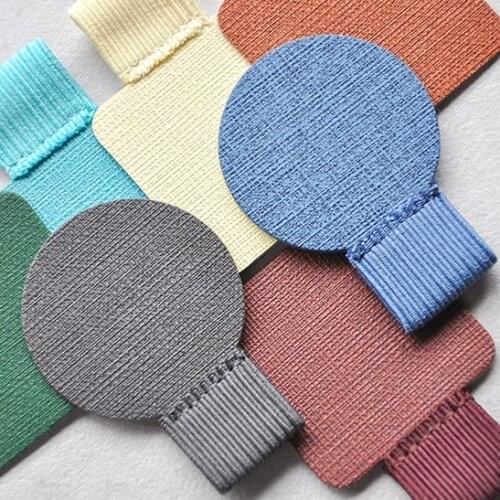 Multicolor Round shape Self-adhesive Pen Holder Leather Pen Clip pencil holder Elastic Loop for Notebook Journals Clipboards