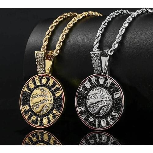 Bling Bling Pendant Necklace AAA Zircon Toronto Celebrity Style Mens Necklace Fashion Rap Hip Hop Jewelry