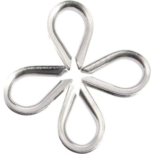 4pcs M12 304 Stainless Steel Wire Rope Cable Thimble for 12mm Wire Rigging