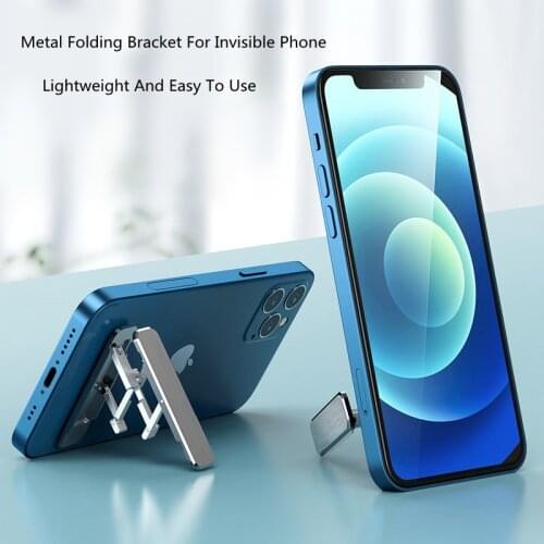 New metal lazy mobile phone support/aluminum alloy folding mobile phone back support/tablet general lazy small support/creative
