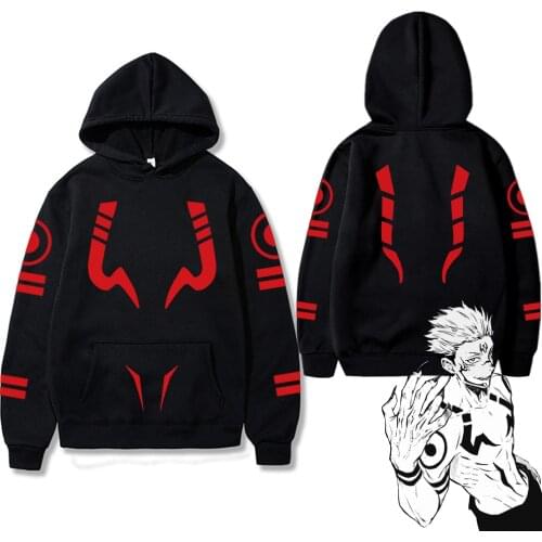 Jujutsu Kaisen Anime Hoody Ryomen Sukuna Manga Cosplay Clothes 2021 New Fashion Pullover Harajuku Sweatshirt Loose