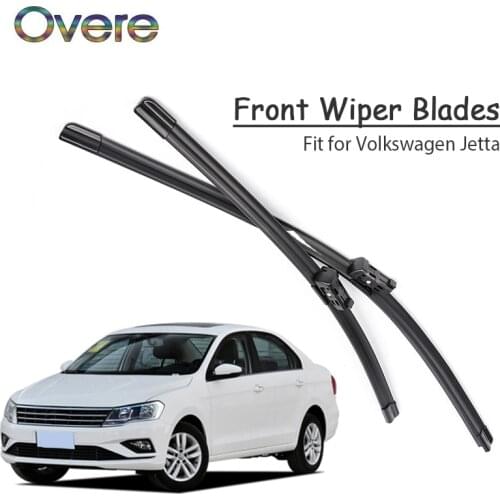 Overe 1Set Rubber Car Front Wiper Blade Kit For Volkswagen Jetta MK4 MK5 MK6 VW Jetta A4 A5 A6 Original replace Accessories