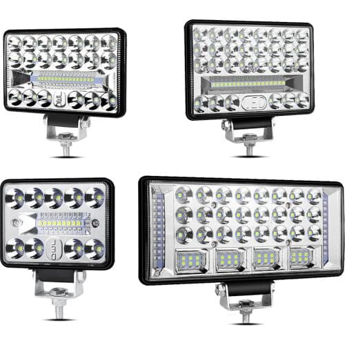 Spot Flood LED Light Bar 4" 5" 6" 9" for Offroad Truck Boat Tractor 4x4 Atv 54W 108W 144W 204W LED Work Light Car LED Headlight