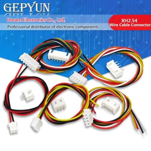 10Sets JST XH2.54 Wire Cable Connector 2/3/4/5/6/7/8/9/10 Pin Pitch Male Female Plug Socket 20cm Wire Length 26AWG XH 2.54mm