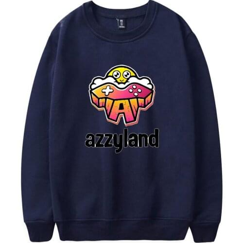 Azzyland Print Loose Tops Sweater Series Women/Men Clothe Turtlenecks Sweet Youthful Sweatshirt Style Round collar fleece