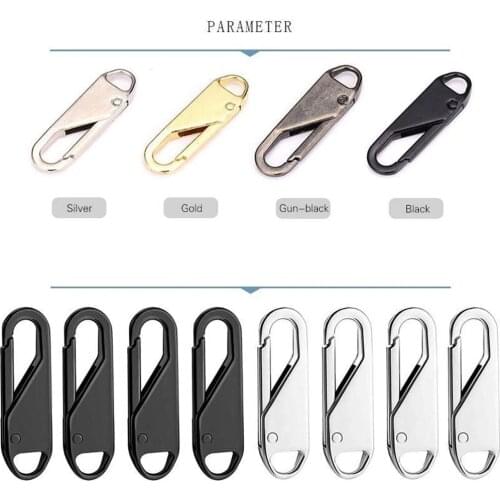 Universal Detachable Zipper Puller 4/8pcs Metal Zipper Repair Kit for Coat Bag General TN88